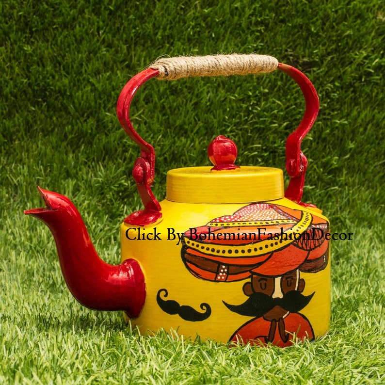 Aluminum Decorative Tea Kettle Multi Color Farmhouse Tea Etsy