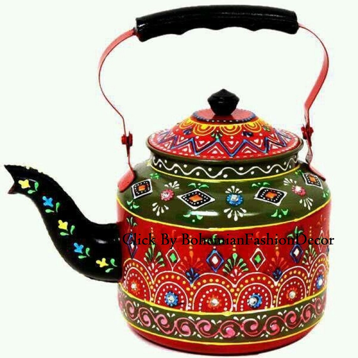 Aluminum Decorative Tea Kettle Multi Color Farmhouse Tea Etsy