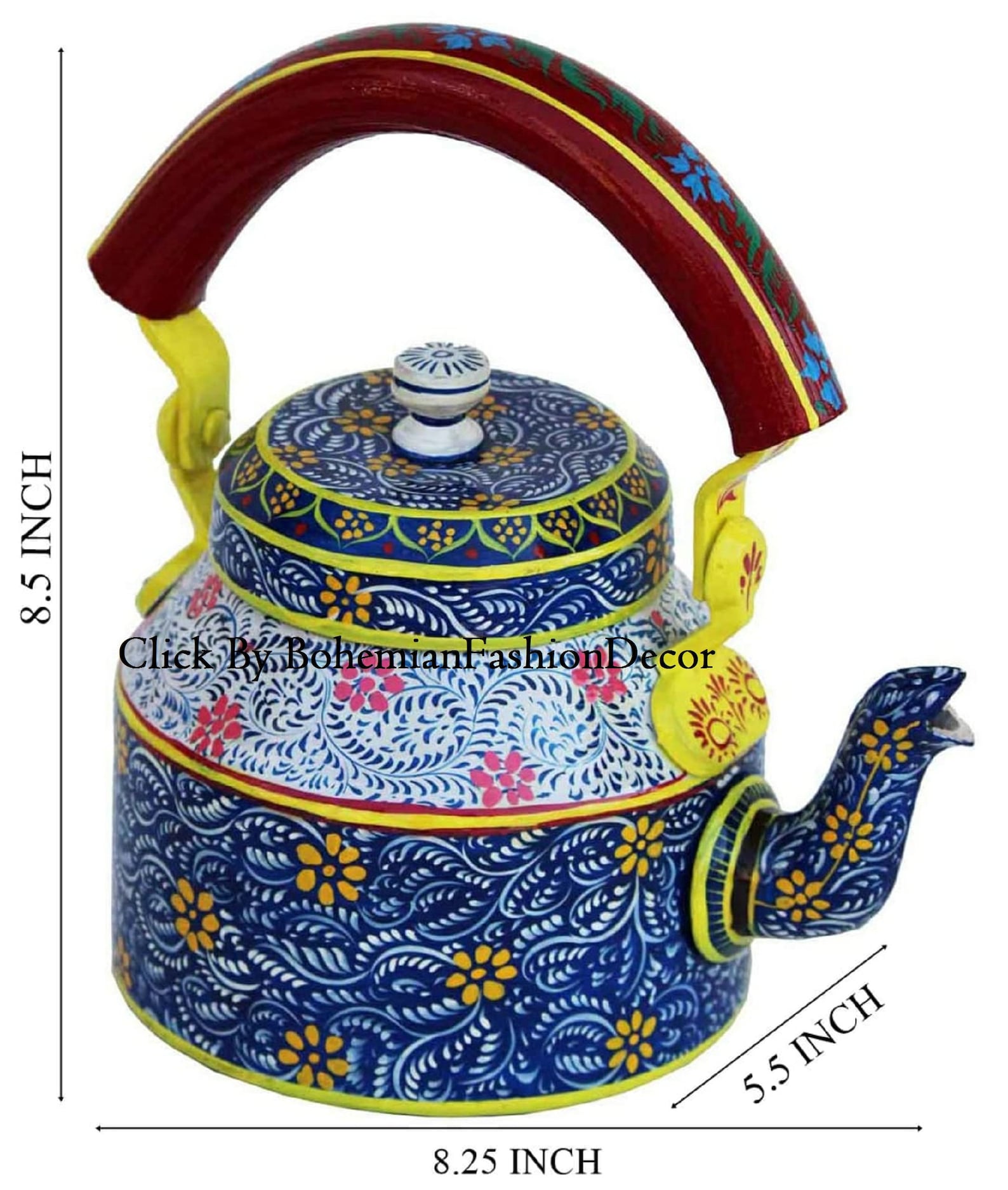 Multi Color Kettle Farmhouse Tea Kettle Kettle With Glass Etsy