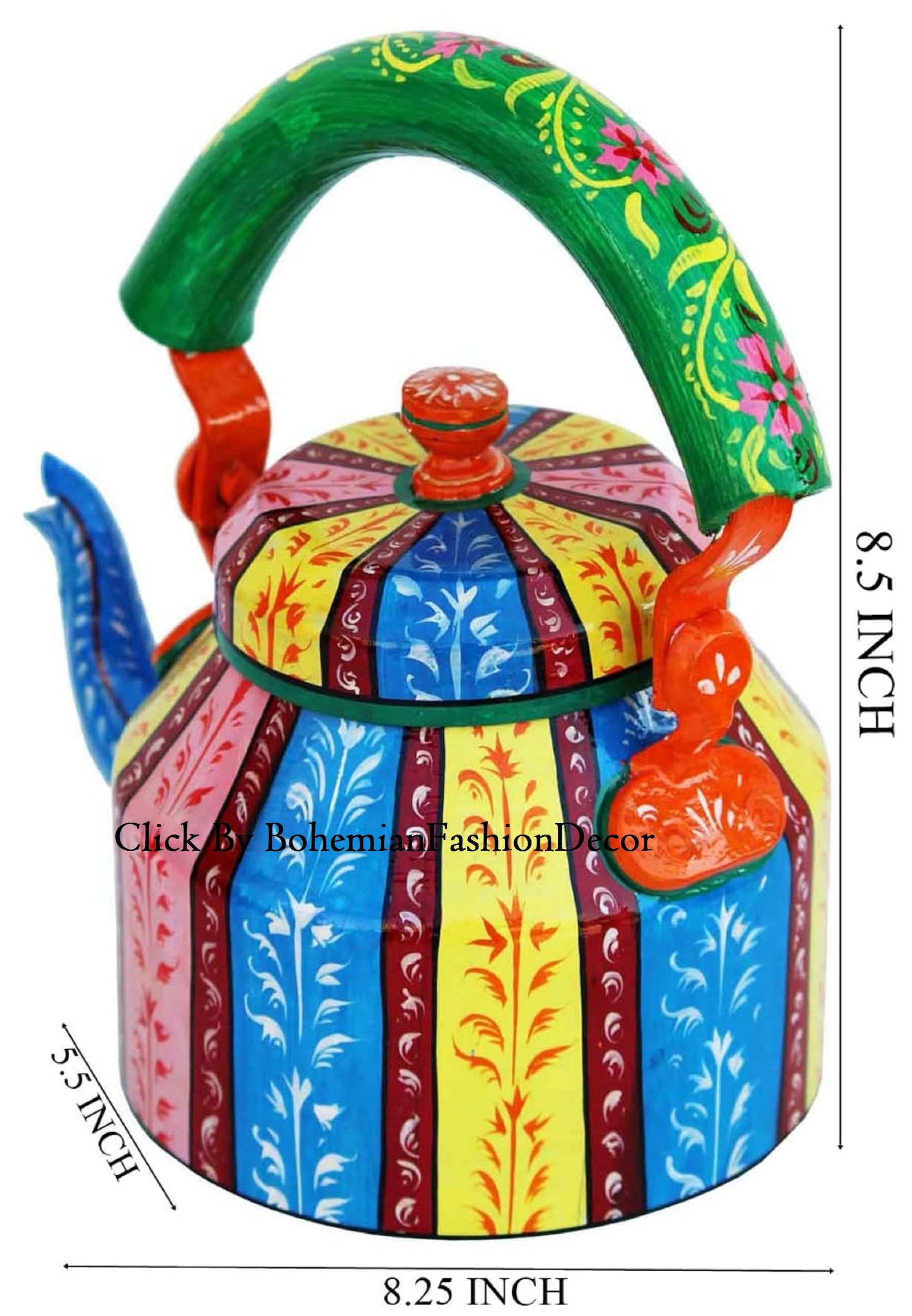 Aluminum Decorative Tea Kettle Multi Color Farmhouse Tea Etsy