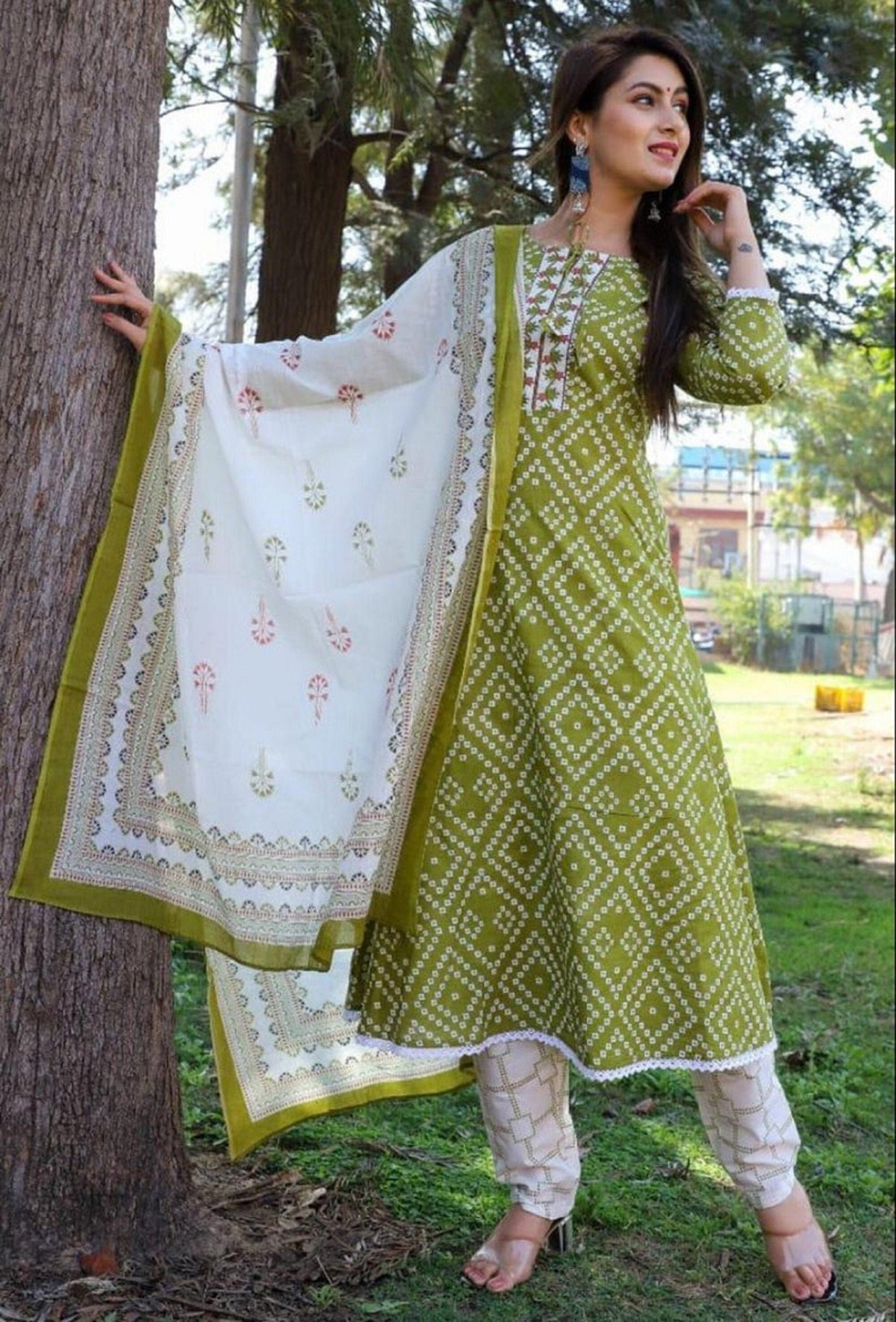 Gift For Mom Gift For Her Kurta Pant Set,Mother/'s Day Gift Indian Special Designer Rayon Kurti And Pant With Dupatta Set For Women Girls