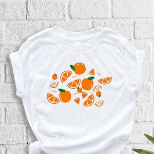 Orange Tshirt, Orange Fruit Shirt, Trendy Spring Shirt, Gift T-shirt, Orange Tee