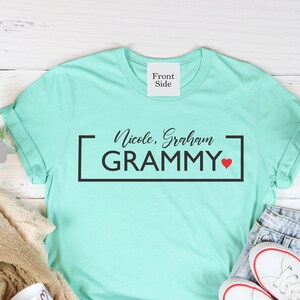 Grammy With Grandkids Names Shirt, Personalized Grammy Tshirt, Grandkids Names Shirt, Custom Grammy Shirt, Gift For Grammy