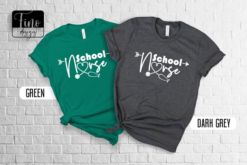 Women's Nurse Shirt - Cute School Nurse T-Shirt With Medical Cartoon Design