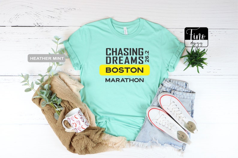 Boston Marathon Shirt Custom Running Tshirt Marathon Etsy