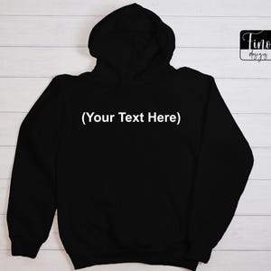 Custom Text and Logo Sweatshirt, Business Logo or Brand Logo, Front and Back Logo Hoodie, Your Design Here, Team Logo Shirt, Company Logo