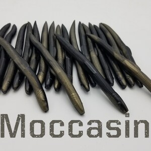 thumbnail image 2 of DoomzDna 5" Senko Style Fishing Worms – Black And Silver, 10pk, Freshwater Bass 2 of 4