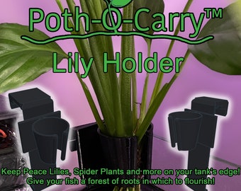 Poth-O-Carry® Lily Holder - Keep Peace Lilies, Spider Plants and more on your tank's edge!