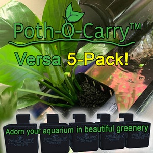 5-PACK! Poth-O-Carry™ Versa - Adjustable height aquaponic basket for your aquarium