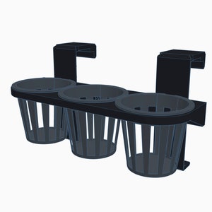 Poth-O-Carry® Triptych Plus - 3 x 3&quot; net pot holder for your aquarium