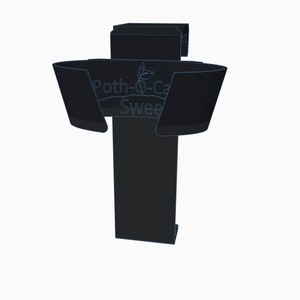 Poth-O-Carry® Sweet: Rail Edition - Adjustable Height Sweet Potato tank-side holder for your aquarium!