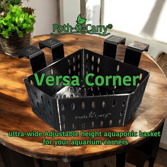 Poth-o-carry Versa Corner - Ultra-wide Adjustable Height Aquaponic Basket  for Your Aquarium - Etsy
