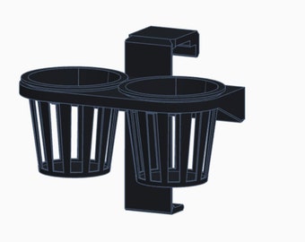 Poth-O-Carry® Diptych - Dual 2" net pot holder for your aquarium