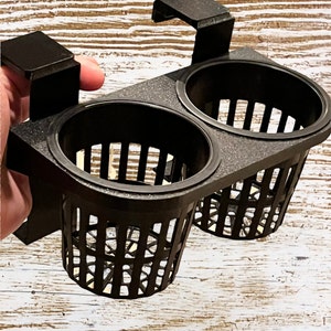 Poth-O-Carry® Diptych Max - Dual 4&quot; net pot holder for your aquarium
