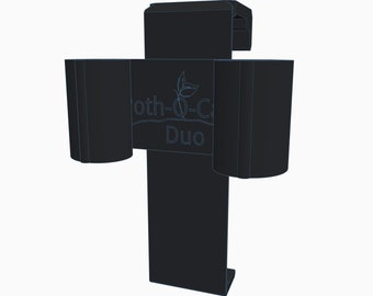 Poth-O-Carry Duo: Bamboo Aquarium Plant Holder - Rail Edition