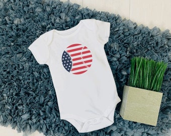 CHAOYIFANG Baby Kids American USA Flag Patriotic Trumpet Gift Onesies Outfits
