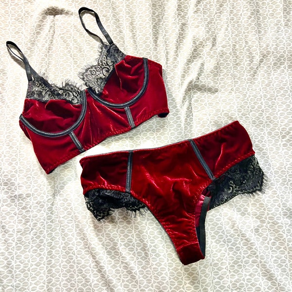 Sexy Velvet Lingerie set