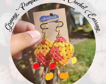 Granny Pumpkin Patch Crochet Earring