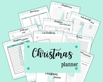 Planificador de Navidad digital / Planificador de comidas de Acción de Gracias / Organizador de listas de Navidad / Planificación de vacaciones