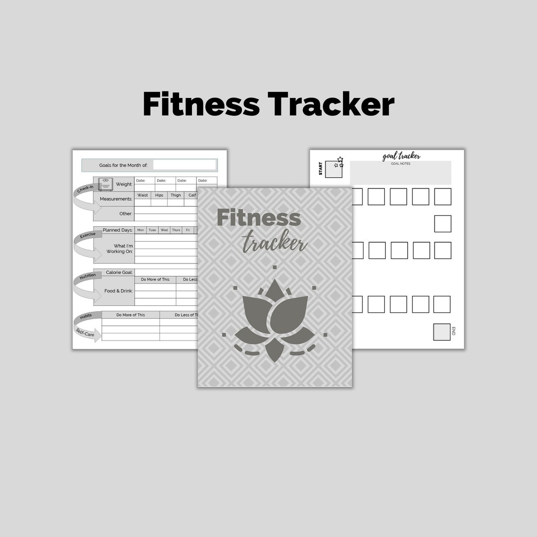 Digital Fitness Planner Digital Wellness Journal Etsy