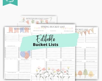 Listas de deseos estacionales/PDF editables