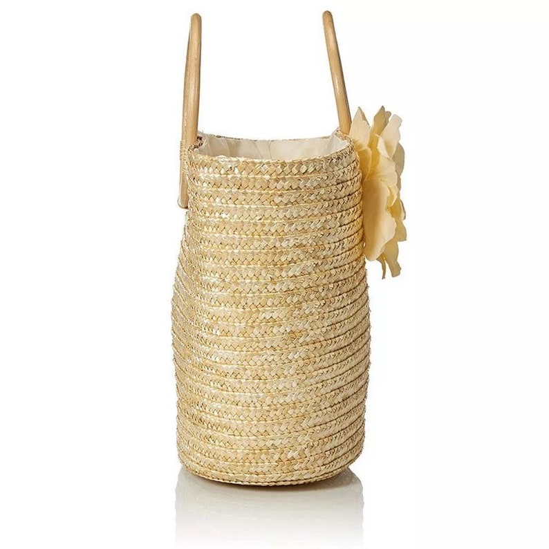 Wedding handbag Women/'s Straw Handbag Flower Woven Summer Beach Messenger Tote Bag Basket Shopper Purse