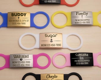 Silent Silicone Dog Tag: Personalized Slide-On Pet ID