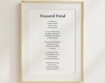 Geschätzter Freund Gedicht Druck | Sentimentales Freundschaftsgeschenk (Digitaler Download)