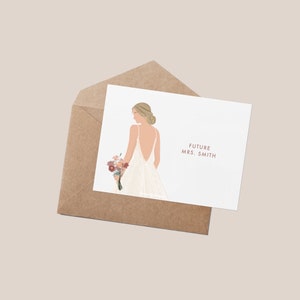Druckbare anpassbare Future Mrs Custom Karte, Verlobungskarte, Verlobungsgeschenk, Brautpartykarte, Bachelorette Karte, Brautparty Idee
