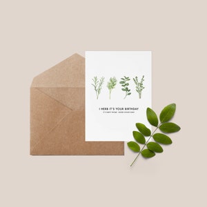Biglietto d'auguri stampabile, download di biglietti d'auguri, biglietto d'auguri divertente, biglietto d'auguri scaricabile, biglietto d'auguri Punny, giardinaggio, cucina