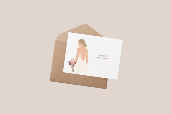 Printable Customizable Future Mrs Custom Card Engagement | Etsy