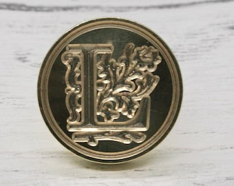 Letter L Metal Wax Stamp Head, Wax Seal Head to attach to your handle, Wax seal Supplies, Seal for envelopesCraft Supplies