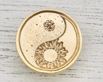 Ying and Yang Metal Wax Stamp Head, Wax Seal Head, Wax,  Metal Wax Seal Stamp, Craft Supplies, Wax seal stamp for envelopes