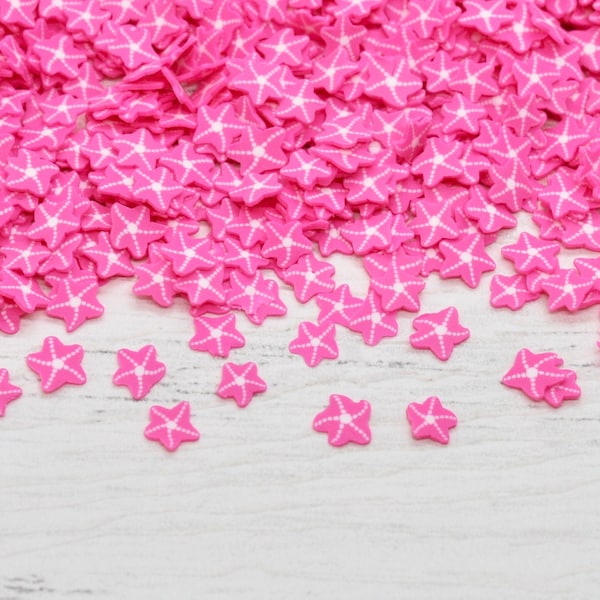 10g Pink Starfish Fimo Slices, Resin Art, Slime, Resin Craft Supplies, Starfish Fimo, Craft Supplies, Resin Supplies