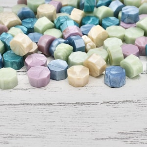 50 x Pastel Mixed Colour Wax Beads for Metal Wax Stamper, Wax Seal, Wax, Business Packaging, Stamping, Wax Stamp, Craft Supplies
