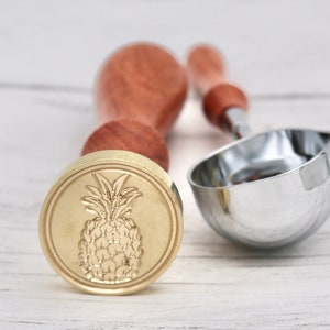 Pineapple Wax Stamp And Spoon, Wax Seal, Wax, Wax Stamp for sealing envelopes, Craft Supplies