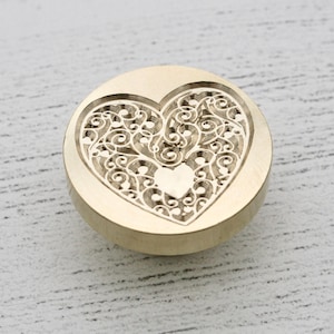 Heart Metal Wax Stamp Head, Wax Seal Head, Wax, Wax Seal Stamp, Craft Supplies, Heart Shape Seal Stamp, Stamp to seal envelopes