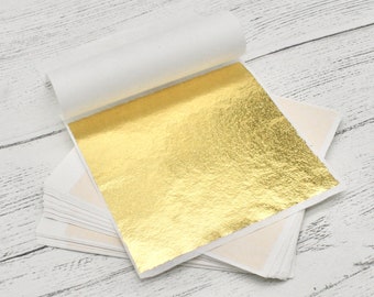Variegated Gold Leaf Sheets 25 Sheets 5.5 inch Gliding Crafting Projects 