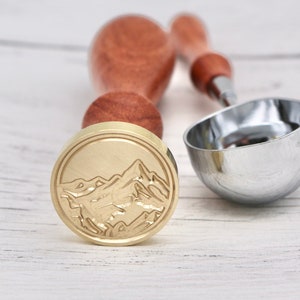 Zhaomeidaxi 2PCS Sealing Wax Spoon Wax Seal Melter Wax Seal Furnace with  Wax Melting Spoon for Wax Sealing Stamp Wax Seal Spoon Holder 