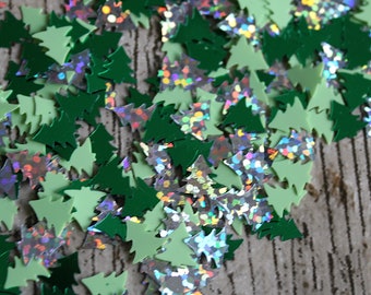 10g Green and Silver Holographic Christmas Tree Chunky Glitter, Resin Craft, Confetti, Resin, Craft Supplies, Scrapbooking, Christmas Craft