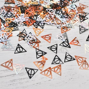 5g Triangle with circle design Chunky Glitter, Black, Silver and Copper Triangle Confetti, Resin Craft, Craft Supplies, Witch Craft,