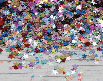 5g Mulitcolour Holographic Star Chunky Glitter, Resin Craft, Confetti, Resin Arts, Crafting, Craft Supplies, Scrapbooking, Slime Making