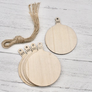 5 x Laser Cut Bauble Decorations, Christmas Crafts, Paint Your Own, Christmas Decorations, Craft Supplies, Ornament, Christmas, Bauble
