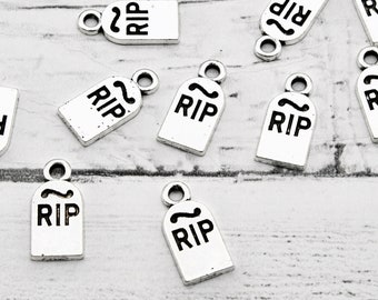 RIP Charms, Jewellery Making, Craft Supplies, Metal Charms, Charms, Jewellery Findings, Pendant