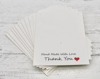 White Necklace Holder Cards, Necklace Display Cards, Jewellery Display Cards, Handmade with Love Packaging, Price Tags