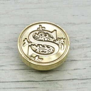 Letter S Metal Wax Stamp Head, Wax Seal Head para sujetar a su mango, Wax seal Supplies, Seal for envelopesSuministros artesanales