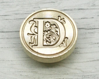 Letter D Metal Wax Stamp Head, Wax Seal Head to attach to your handle, Wax seal Supplies, Seal for envelopesCraft Supplies