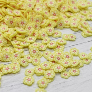 10g Yellow Flower Fimo Slices, Resin Art, Slime, Resin Craft Supplies, Fimo, Craft Supplies, Art Supplies, Jewellery Making