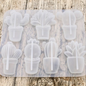 Cactus Silicone Mould, Keyring Making, Necklace Making, Pendant Mould, Cactus Potted Plant Mould, Epoxy Mold, Epoxy, Resin, Craft Supplies