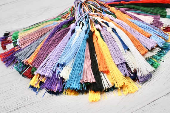 Mixed Colour Tassels for Bookmarks, Tassels for Craft, Bookmark Tassels,  Craft Supplies, Art Supplies, Resin Supplies 